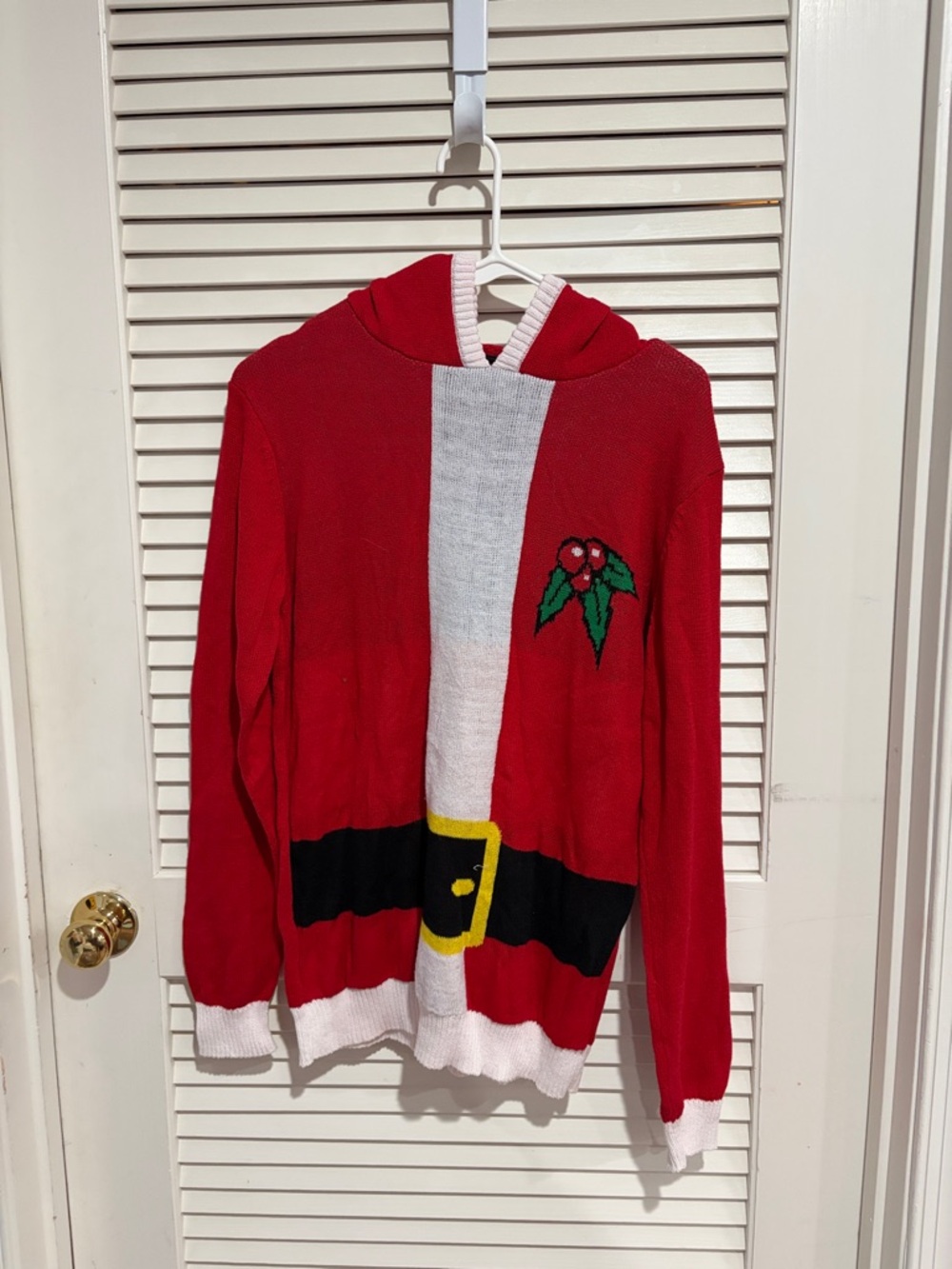Red Kids Holiday Santa Sweater Hoodie